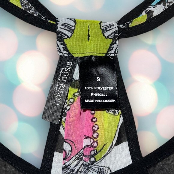 Bisou Bisou Women’s Striped Seahorse Racerback Tank Top Shirt Size S - Picture 3 of 3